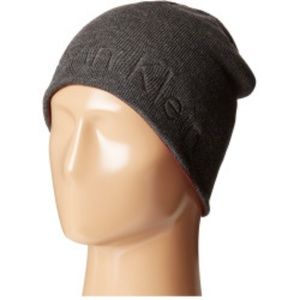 Calvin Klein Men's Embossed Logo Beanie Cap
